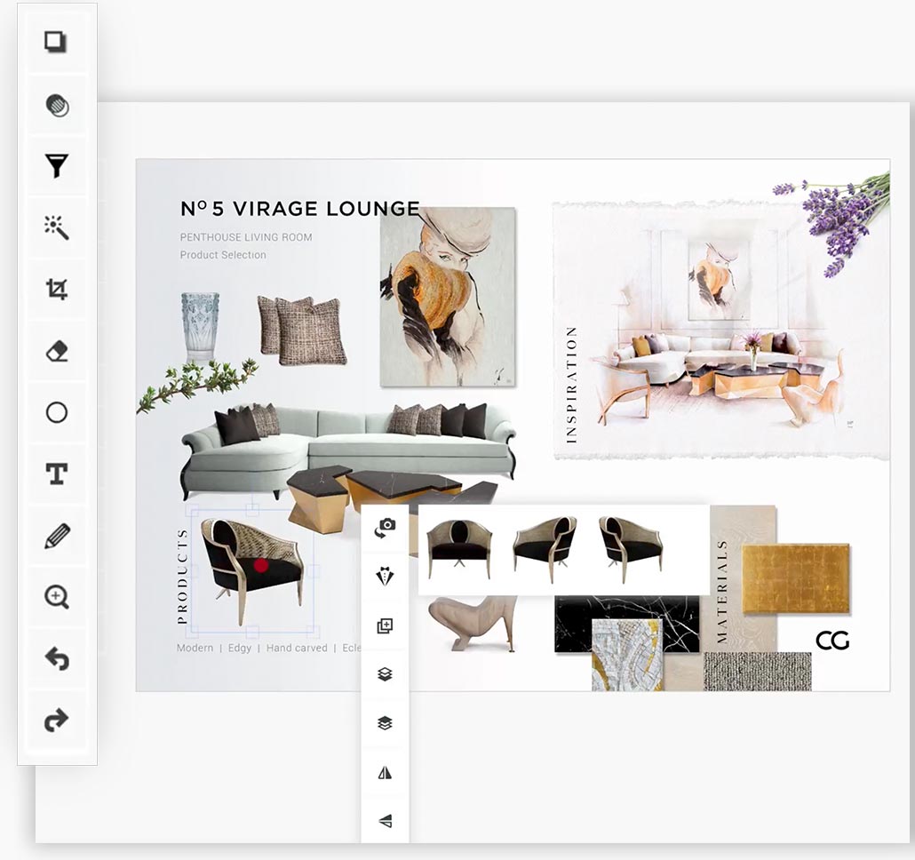 Las bibliotecas le brindan acceso rápido al Catálogo, las fuentes, los colores, los gráficos y otros recursos creativos que más utiliza. Todos sus activos se mantienen actualizados en su escritorio y dispositivos móviles.